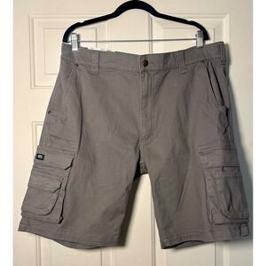 Key Industries Mens Cargo Pocket Flex Shorts Gray Size 38 Work Utility NWT